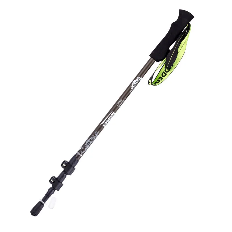 2pcs Walking Stick Carbon Cane 3 Sections 63-135cm EVA Straight Grip Handle Alpenstocks Outdoor Hiking Mountain-climbing