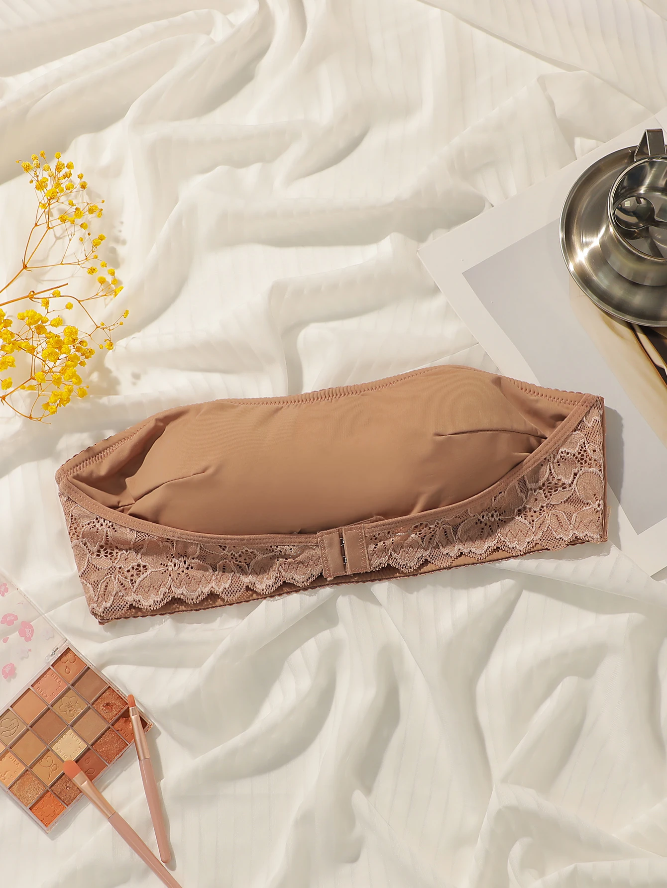 Women's front buckle strapless bra without steel ring bra detachable back cross strap comfortable and close fitting bra MR2832