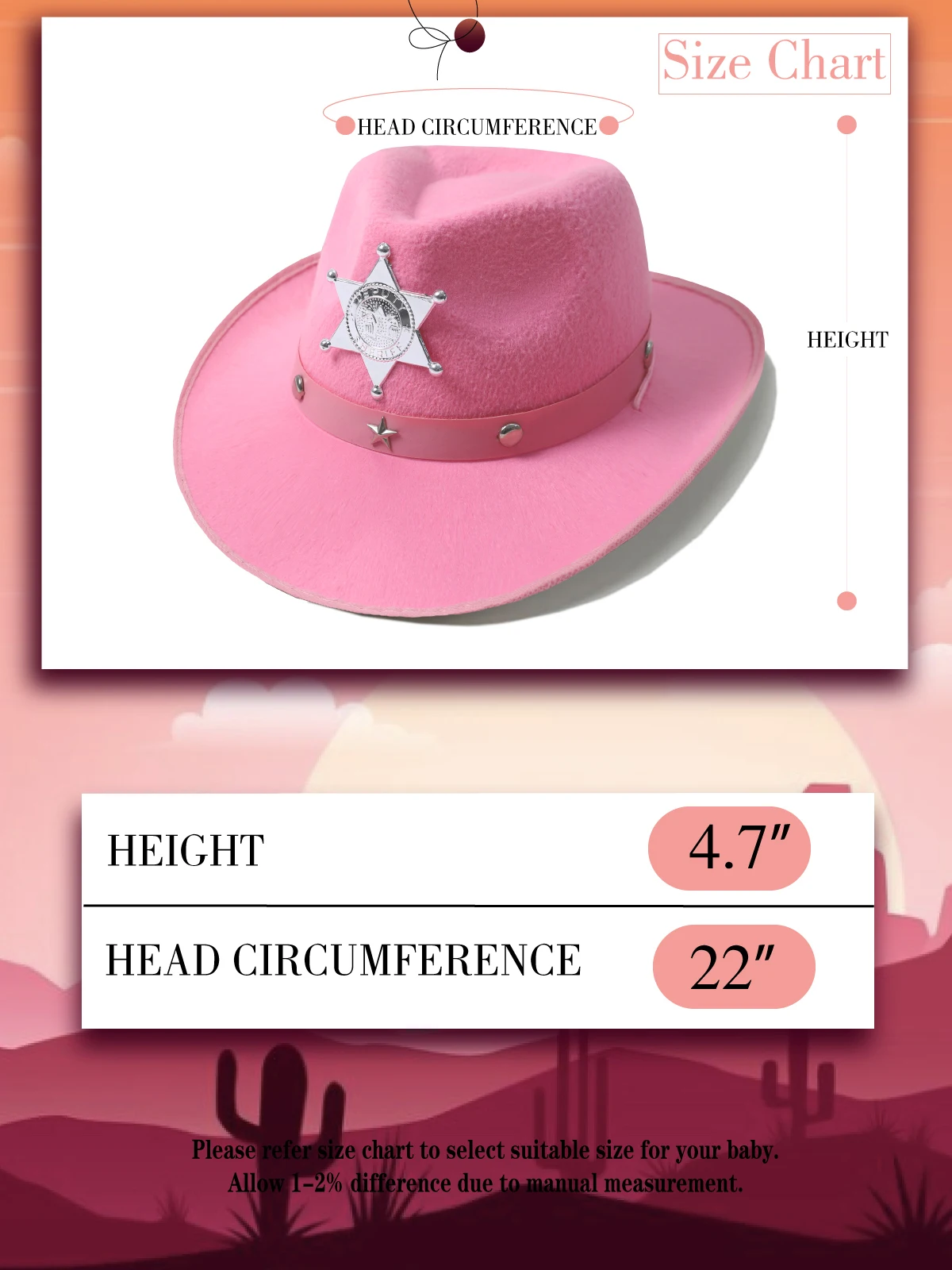 Chapéu de cowgirl rosa para meninas, chapéu de cowboy com bandana, óculos, boné de princesa ocidental, acessórios para fantasia de festa de aniversário