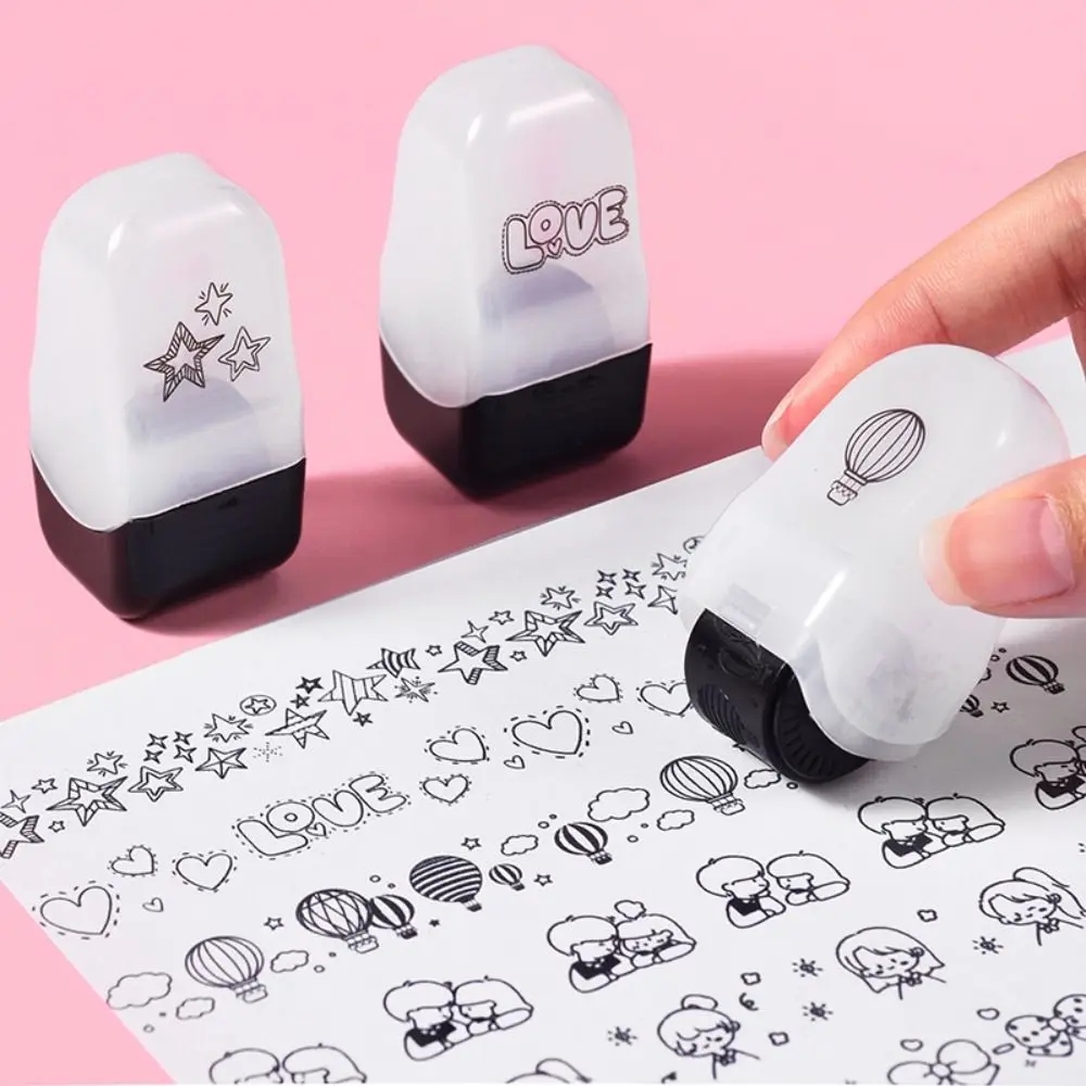 Decorative Pattern Graffiti Doodle Roller Stamp Drawing Marking Keypoints Marker Printed Roller Stamp DIY Decoration