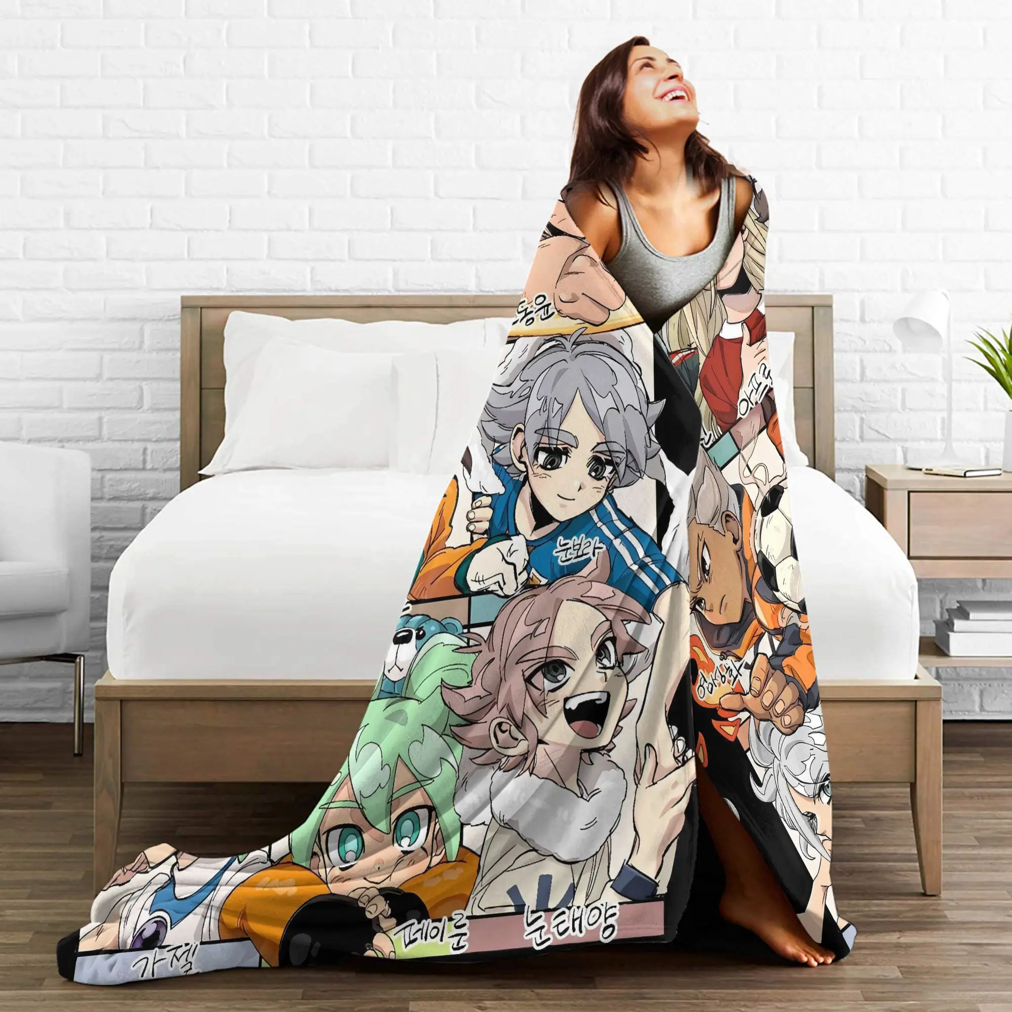 أنيمي المحور الحريق Inazuma أحد عشر الفانيلا بطانية شتاء دافئ لينة رمي بطانية للطلاب الأريكة كرسي المفرش أريكة غطاء سرير #4