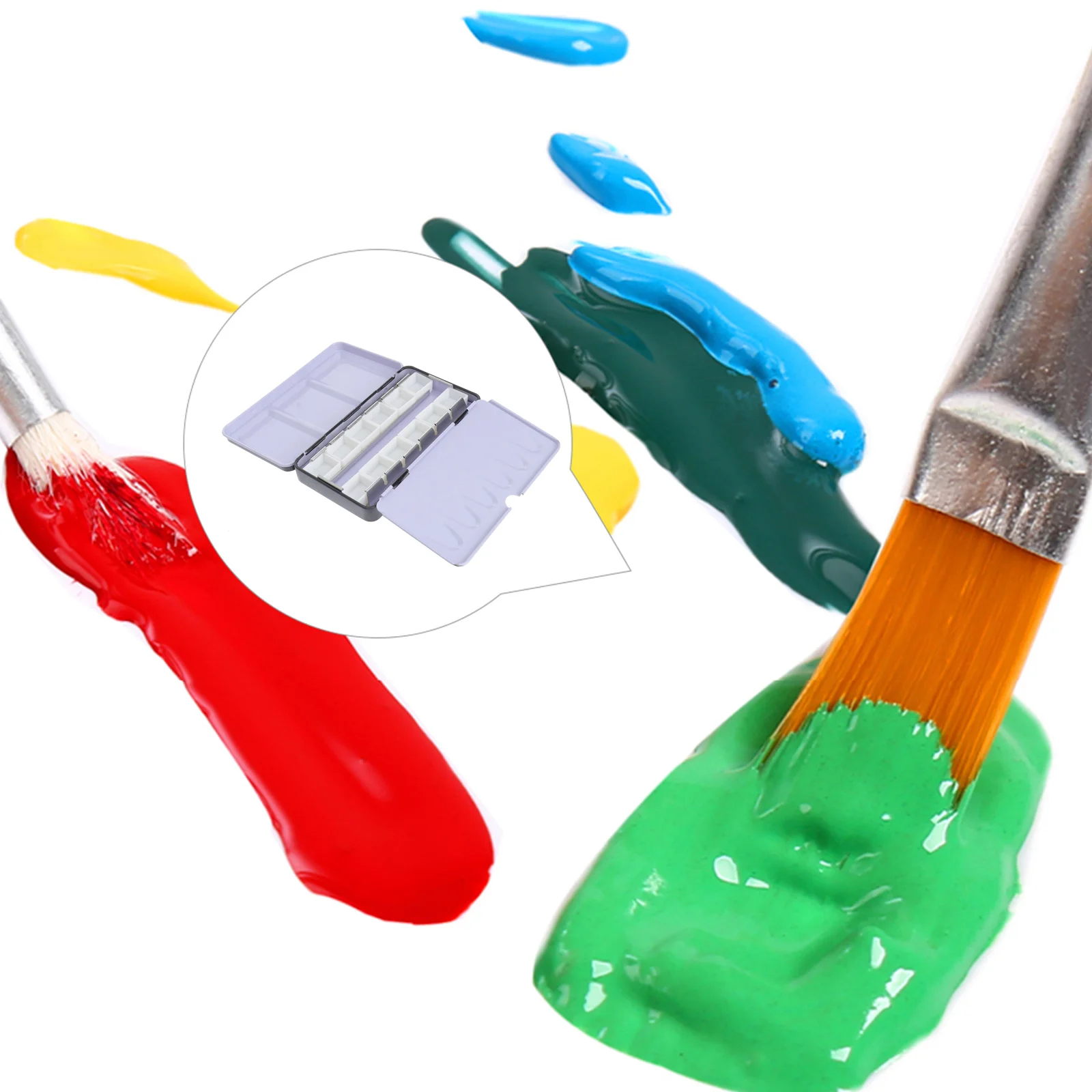 

Empty Metal Paint Pots Foldable Watercolor Palette Craft Supplies Airtight Pigment Box Storage Container Art Projects Classroom