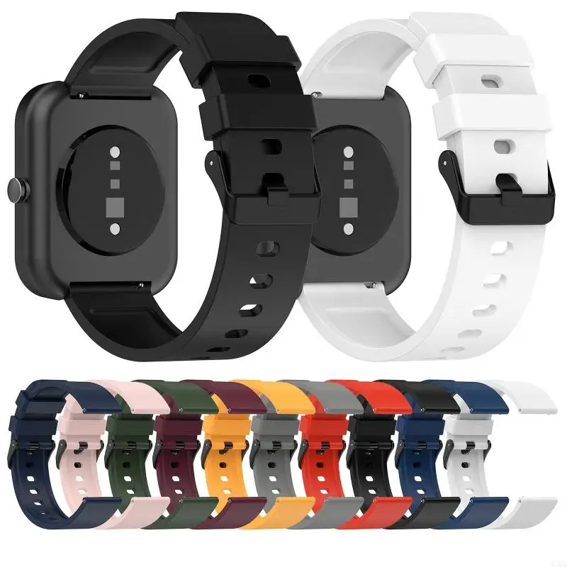 97QA Quick Release for Smart Watch Soft Fashionable Belt Silicone Wristband Bracelet Compatible for AmazfitBip3 Comfortable S