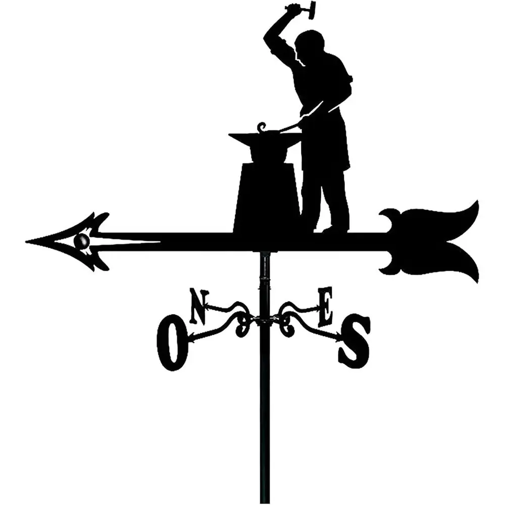 

Металлический флюгер в деревенском стиле для фермы, указатель направления ветра, садовый кол в винтажном стиле, инструмент для измерения на открытом воздухе