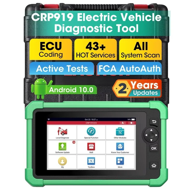 CRP919 EV Diagnostic Scanner Tools CAN FD & DoIP Protocols Full System Diagnostics ECU Coding Special Functions