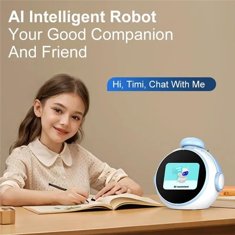 B68C Educational And Entertaining AI Voice Robot For Children, AI Smart Chat Companion With Alarm Clock Function