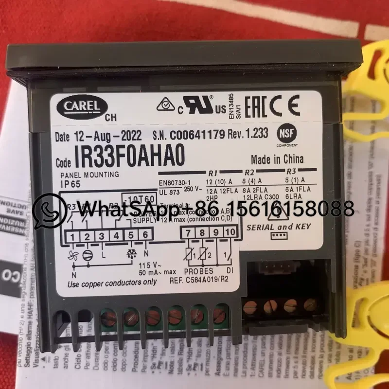 Italian CAREL Thermostat IR33F0AHA0 IR33FOAHAO 115V Digital Temperature Controller HVAC Refrigeration Spare Parts Replacement