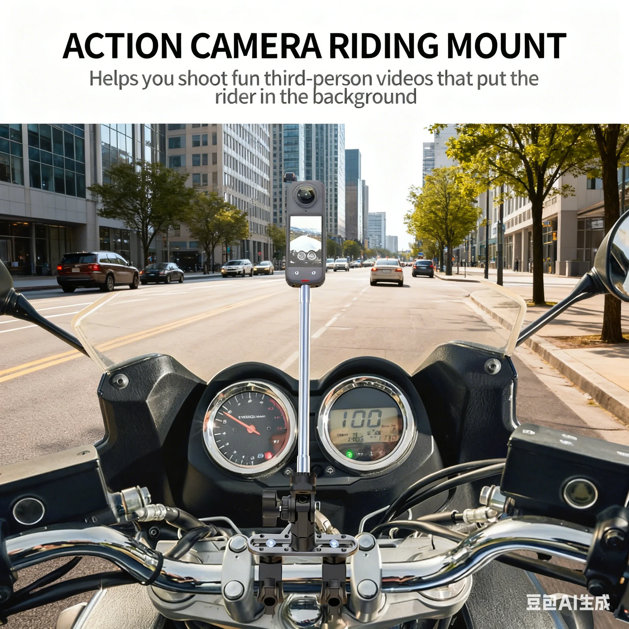 

Регулируемый двуглавый зажим-краб для DJI Osmo-Action 6/для Insta360 X5, мотоциклетная спортивная камера, крепление на руль