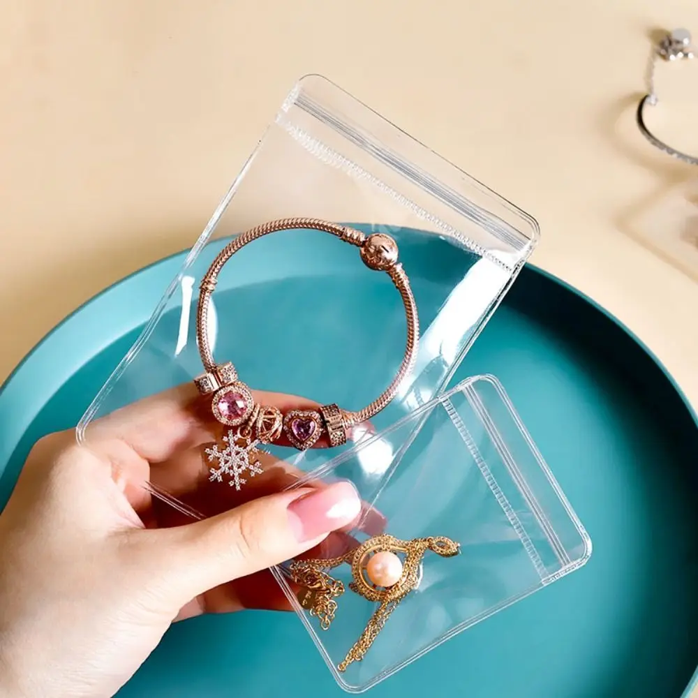 

Transparent Jewelry Packaging Bags Exquisite Ear Studs Case Earrings Ring Storage Pouch Anti-oxidation Jewlery Case