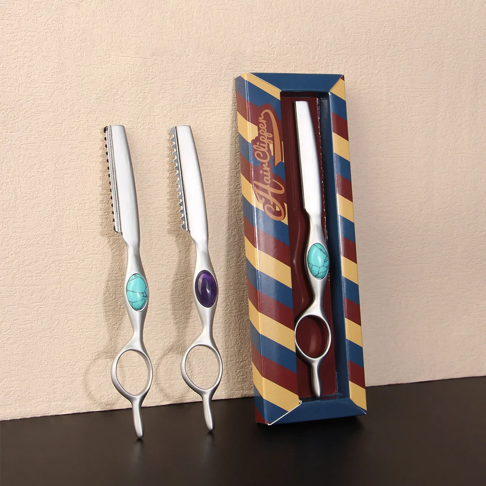 1 pçs manual em linha reta barbeiro borda navalha barba removedor de pêlos faca de barbear dispositivos cabeleireiro barbeador para corte de cabelo presente