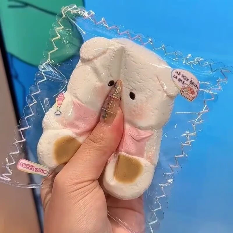Handmade Silicone Toy Cute Lena Bear Stress Relief Super Soft Creamy Texture Unique Creative Gift for Stress Relief