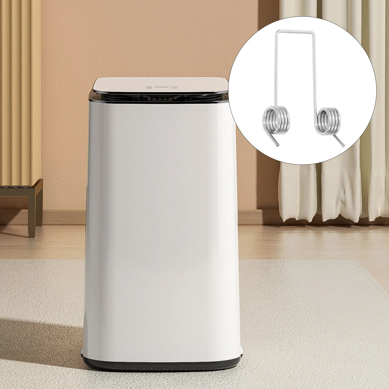 Resortes torsionales de acero inoxidable para tapa de cubo de basura, repuesto Universal, resorte de reparación ajustable, 6 uds.