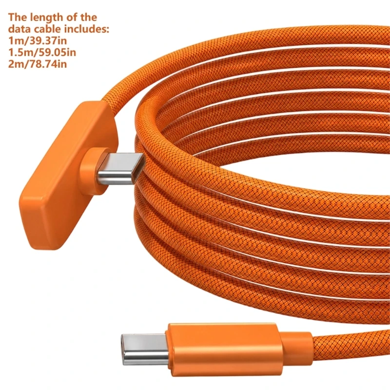 Q6PA Type C to Type C Cable, 45W 3A Charging and 480Mbps Data Transfer for Phones, Tablets and Laptops Use