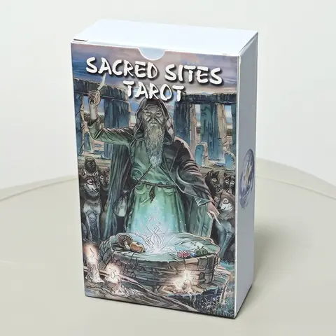 12*7cm 78 Pcs Sacred Sites Tarot Colorful Tarot Cards Connect with The Age-old Wisdom of Temples, Shrines, and Sacred Places