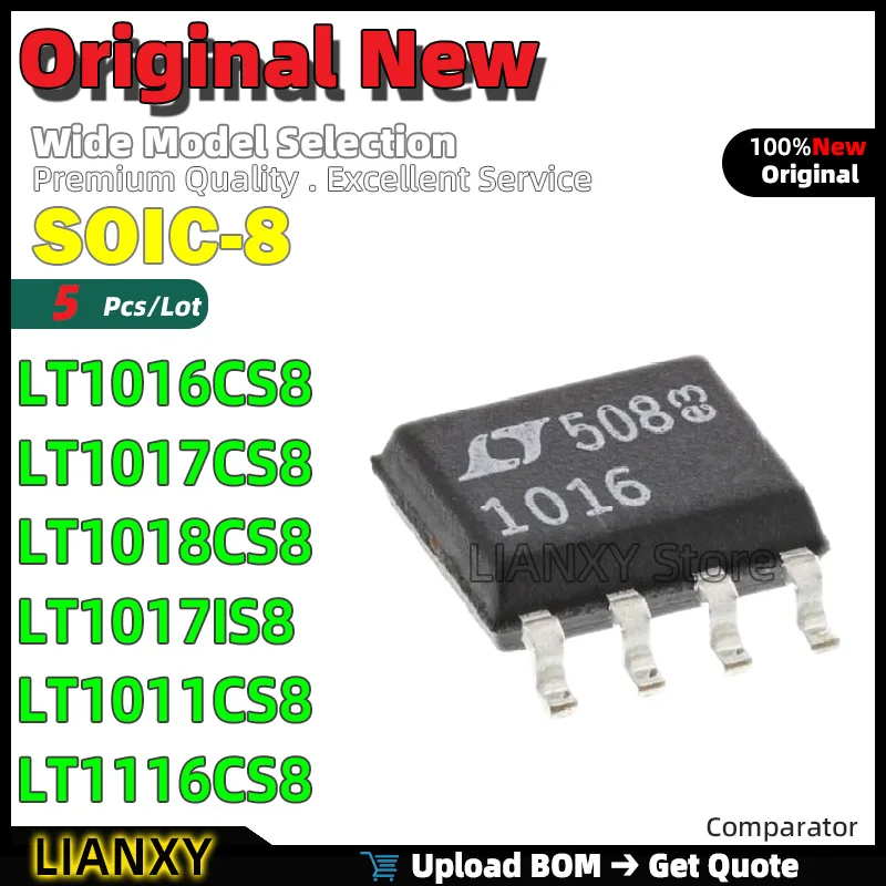 

SOIC-8 LT1016CS8 LT1017CS8 LT1018CS8 LT1017IS8 LT1011CS8 LT1116CS8 компаратор новый оригинальный