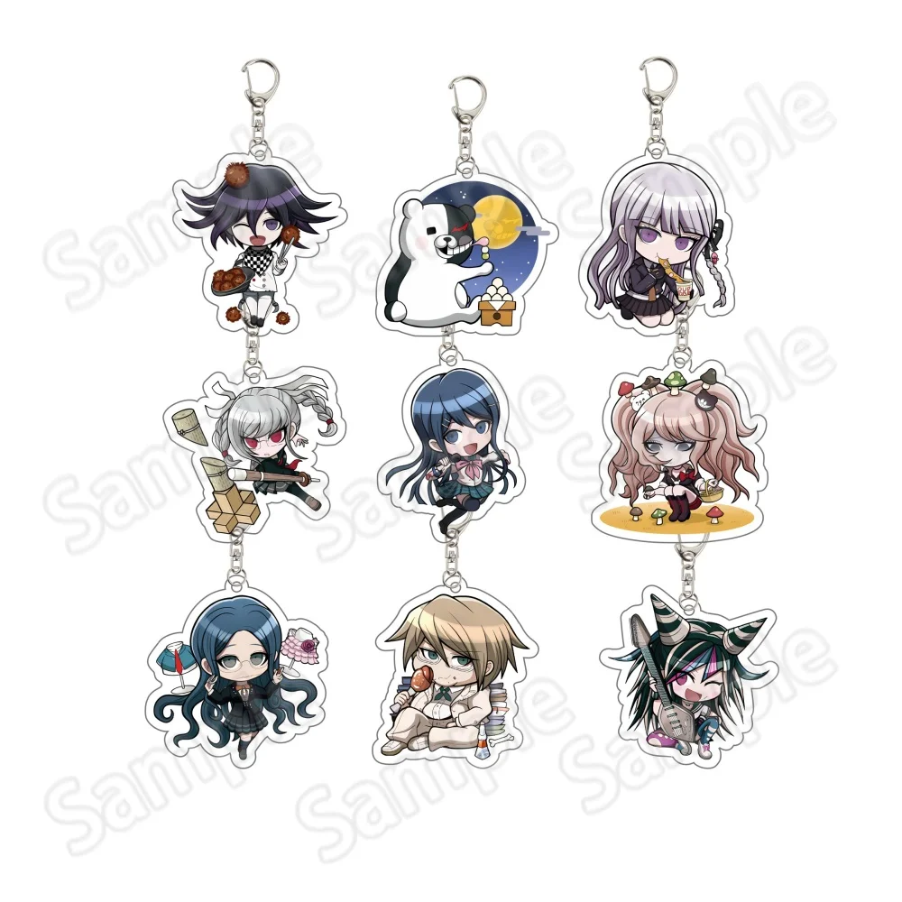 6cm Q Version Danganronpa Acrylic Stand keychain Nagito Chiaki Kokichi Kyoko Anime Desktop Decor Birthday Collection Gift