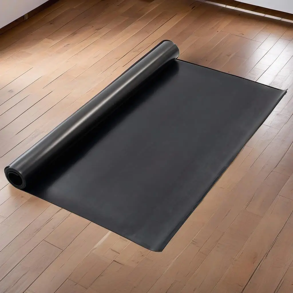 1.2x2m Anti-Slip Rubber Floor Mat - 4mm Smooth Surface for Home & Office