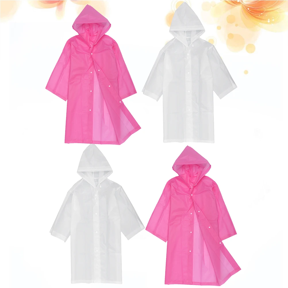 

4 Pcs Children's Raincoat Thicken Waterproof EVA Kid Rainwear Warm School Backpack