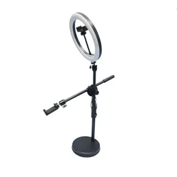 Tripod Phone Holder With Ring Light Table Tabletop Shooting Stand 36 Rotation With Boom Arm For Live Broadcast Art Photography