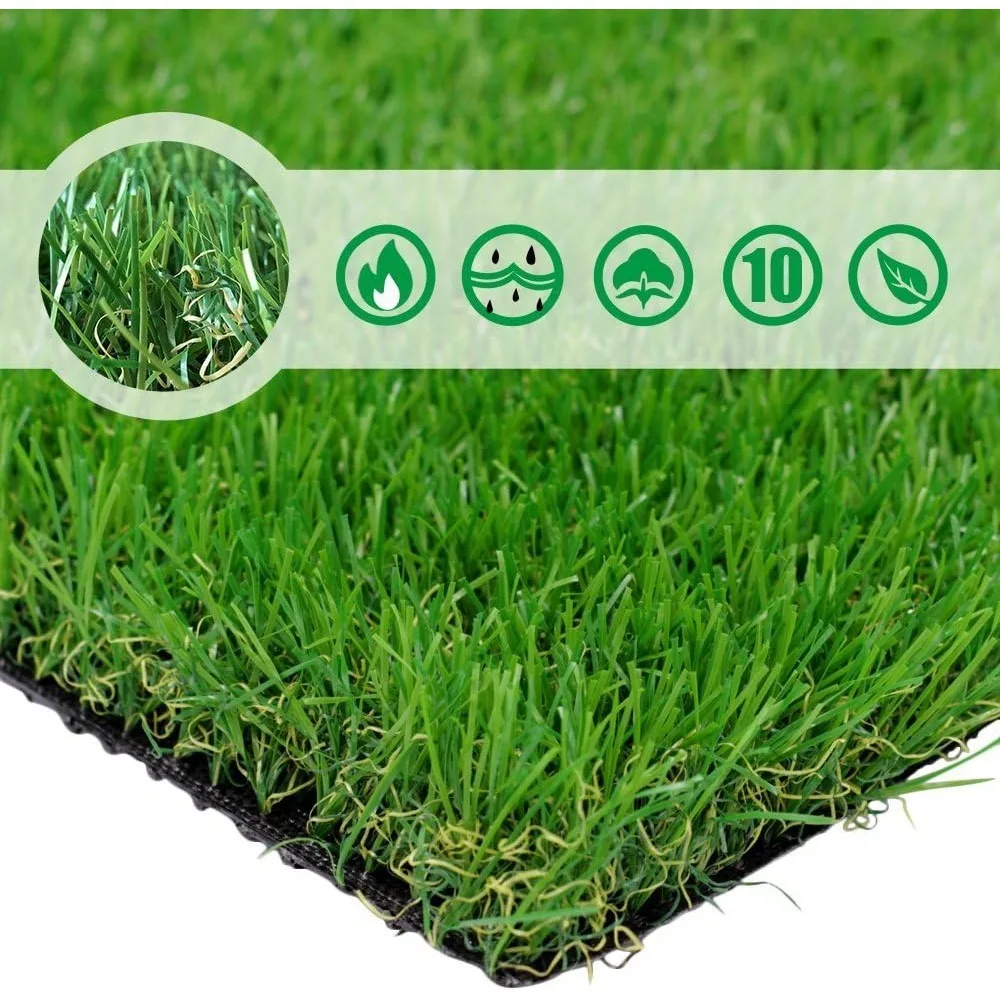 

Artificial Grass Rug 6.5 FT x10 FT Realistic Indoor Outdoor Garden Lawn Landscape Patio Synthetic Turf Mat-Thick Fake Faux Grass