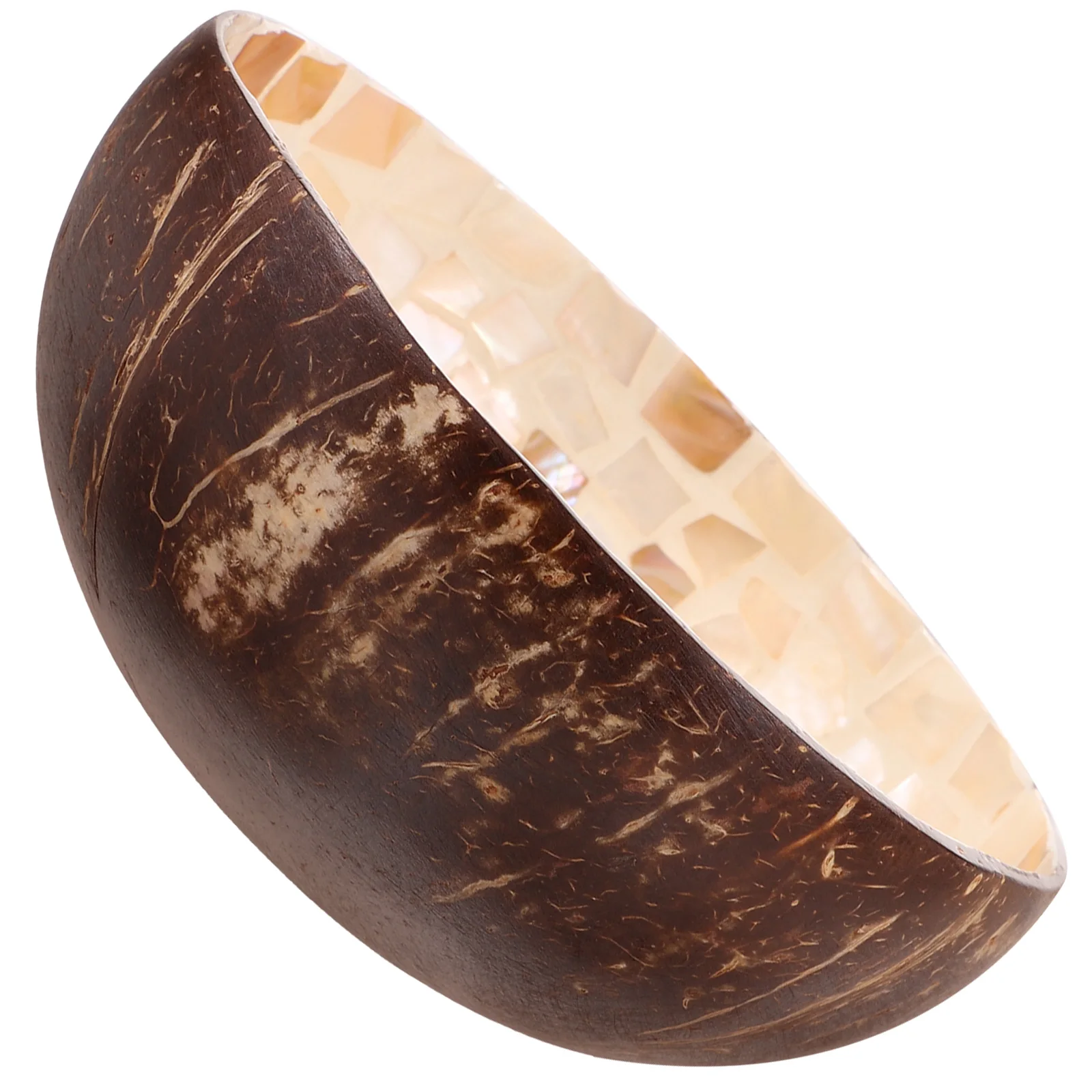 

Coconut Shell Bowl Vintage Dish for Food Salad Key Entryway Table Decor Natural Style Multi Function Coconuts Container