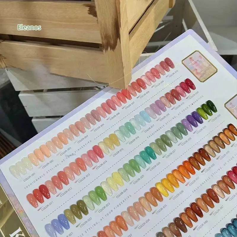 Eleanos Koreaanse Stijl 60 stks Jelly Opal Gel Polish Set TPO Gratis Siroop Gel Kit Kleurenkaart Voor Nagelsalon 15 ml Transparante UV Gel