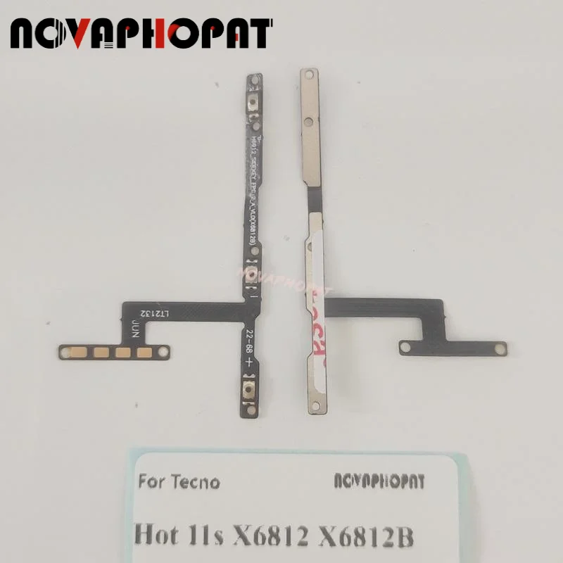 

Novaphopat для Infinix Hot 11s X6812 X6812B включение/выключение питания, громкость вверх вниз ленточная Кнопка питания гибкий кабель