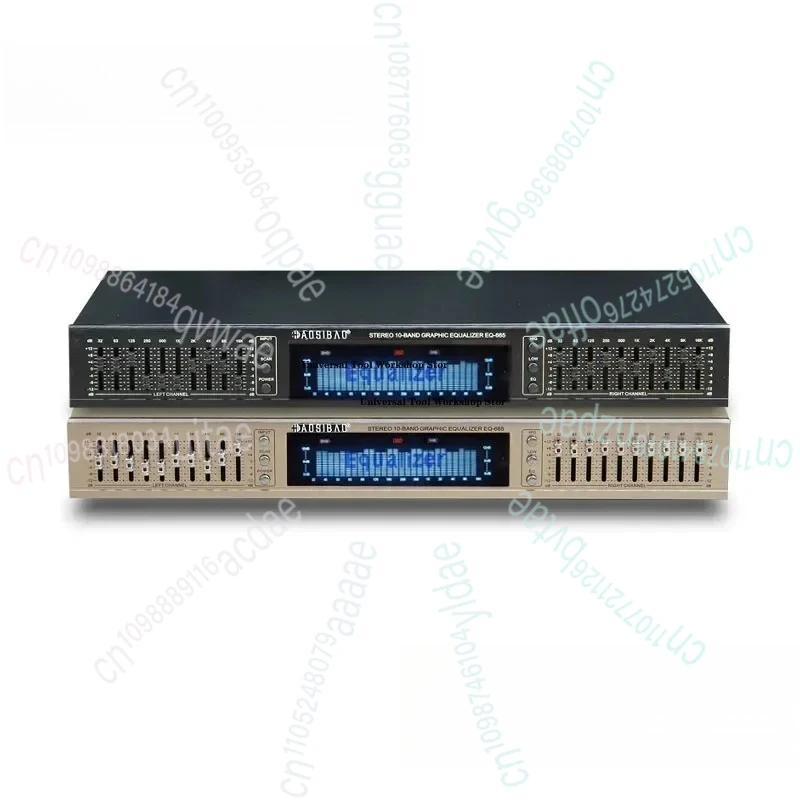 

220 В EQ665 Эквалайзер Hi-Fi Домашний эквалайзер Двойной 10-полосный стерео регулирование высоких частот и альт-баса со встроенным Bluetooth Новый