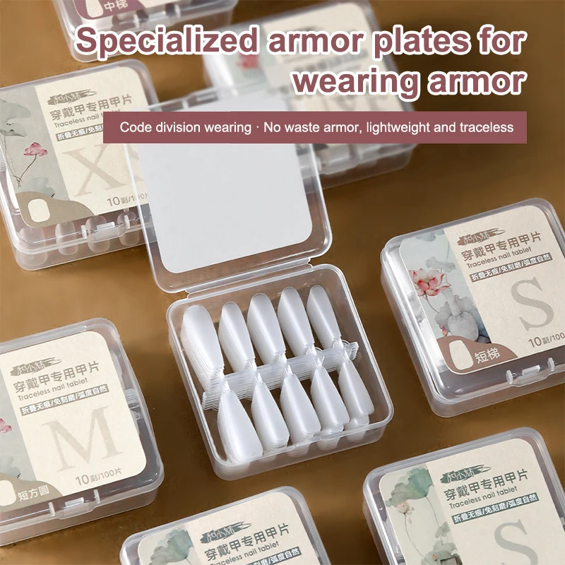 100 pièces/boîte pour Extension outil de manucure faux ongles presse sur ongles cercueil ongles artificiels clair faux ongles conseils