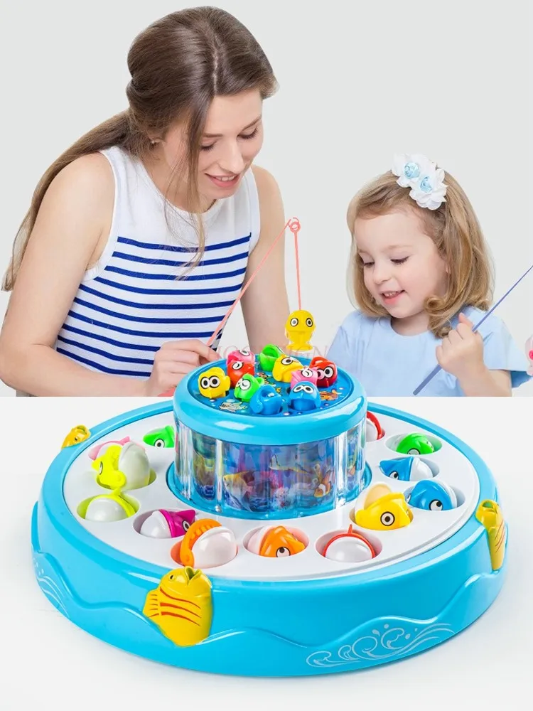 Set per l'educazione precoce del giocattolo del puzzle di pesca elettrica per bambini