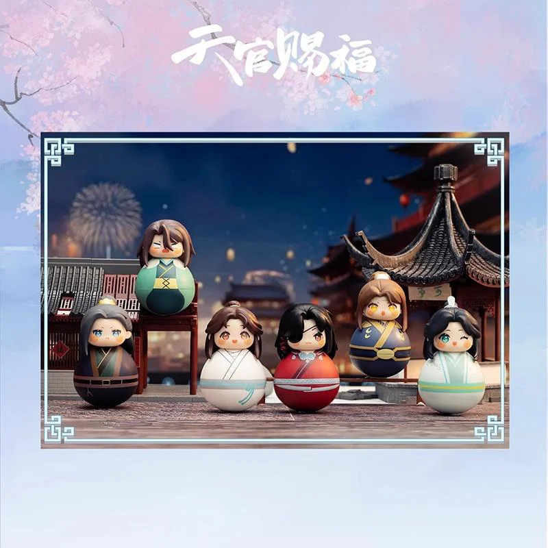 

Authentic Tian Guan Ci Fu Tumblers Series Blind Box Animation Around Xie Flow Flower City Animation Doll Mystery Box Kids Toys