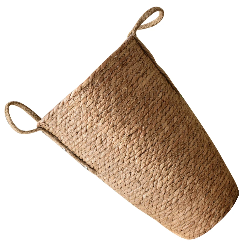 

Rattan Flower Basket Handwoven Plant Pots Decorative Storage Woven Planter Indoor Cute Braided Container Modern Planter