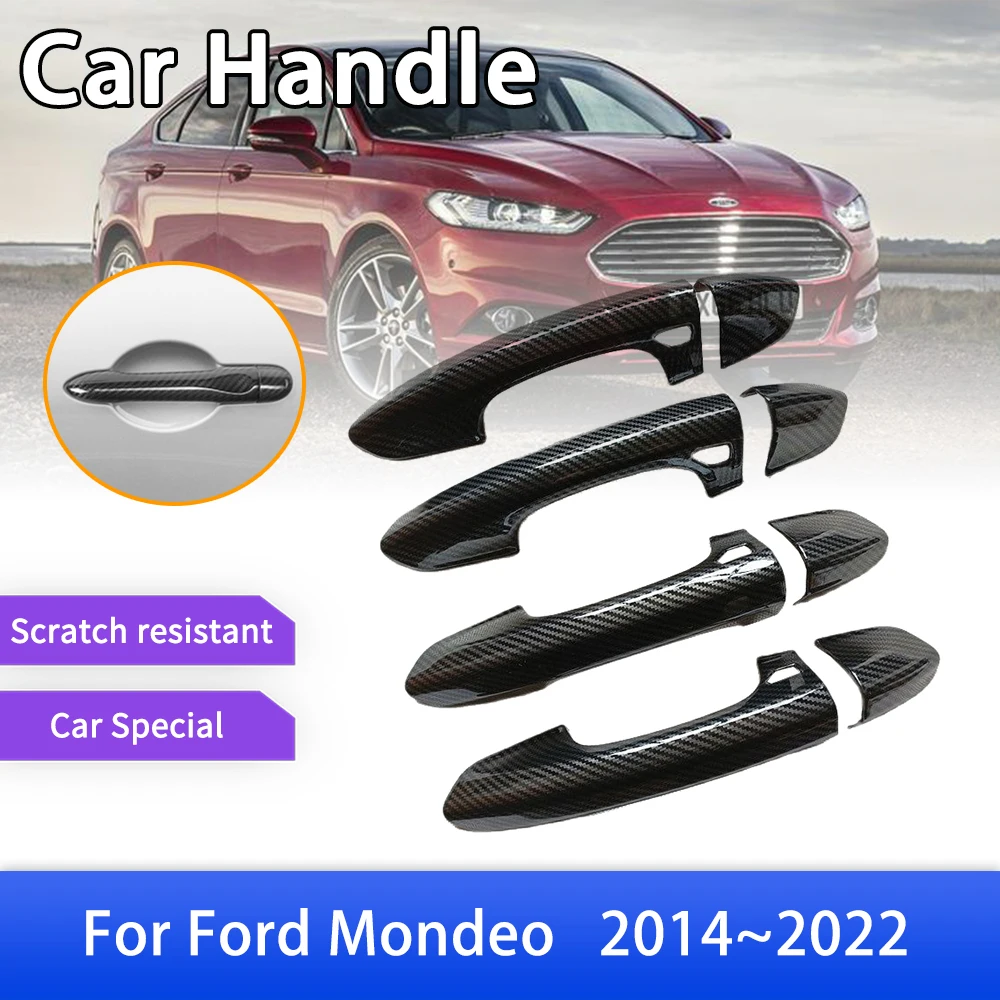 

Carbon Fiber Door Handle Cover for Ford Mondeo Fusion 4 MK4 CD391 2014~2022 Car Exterior Styling Accessories Stickers 2020 2021