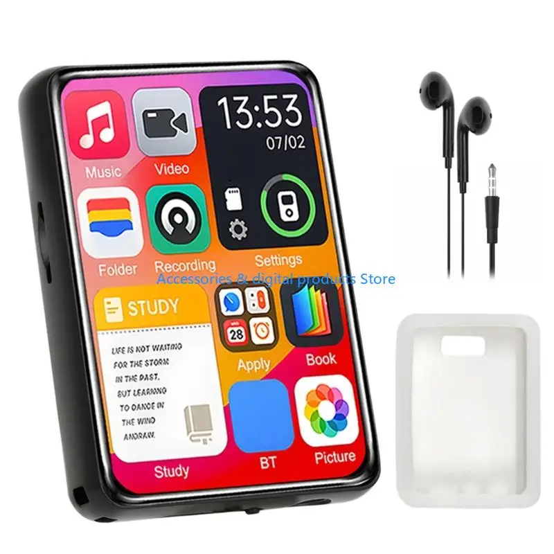 77JD 2.4Inch Touchable Screen MP3 Player Bluetooth-Compatible 5.4 Built-in Speaker Portable HiFi Music Player MP3 With E-Book