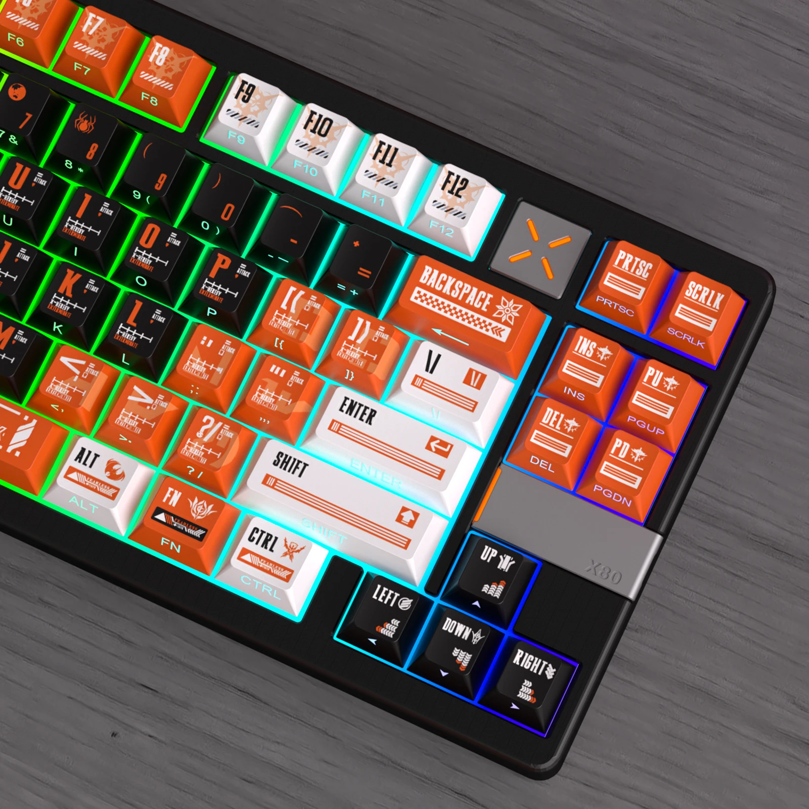 Imagem -04 - Keycaps Retroiluminados com Impressão Lateral Cherry Pbt Dye Sub Keycap Switch Horizon mx Teclado Mecânico para Jogos Iso Layout Eua 127 Chaves