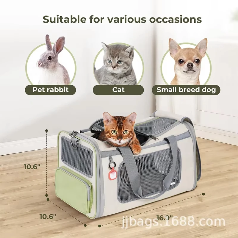 Cat bag out portable cat dog backpack pet aviation soft bag expansion on the plane breathable dog bag