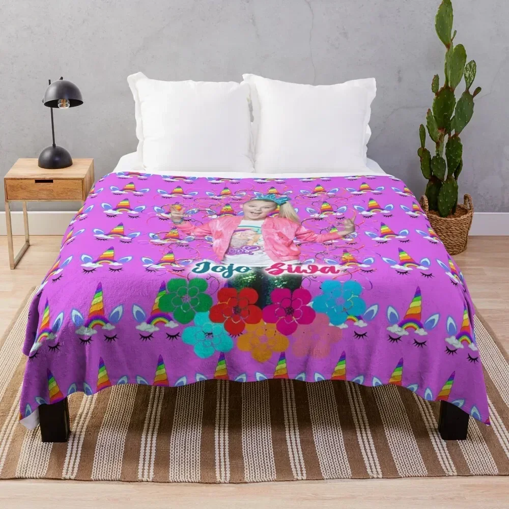 

jojo siwa Throw Blanket Cozy Sofa Blanket for TV Watching Napping