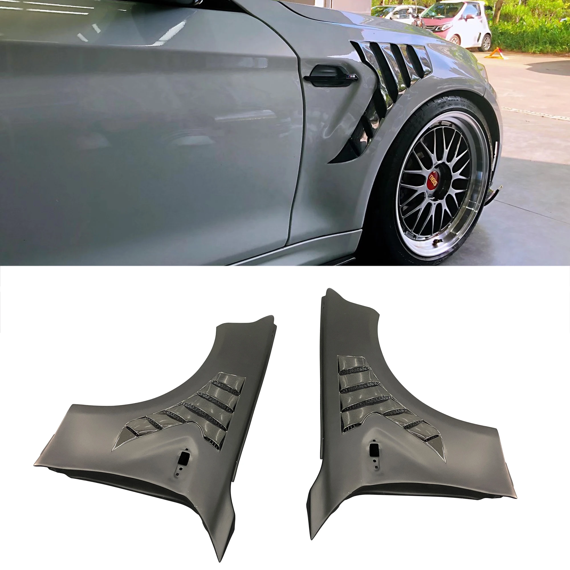 Quality assurance New MP style dry carbon fiber side fender fit for F87 M2 M2C perfect