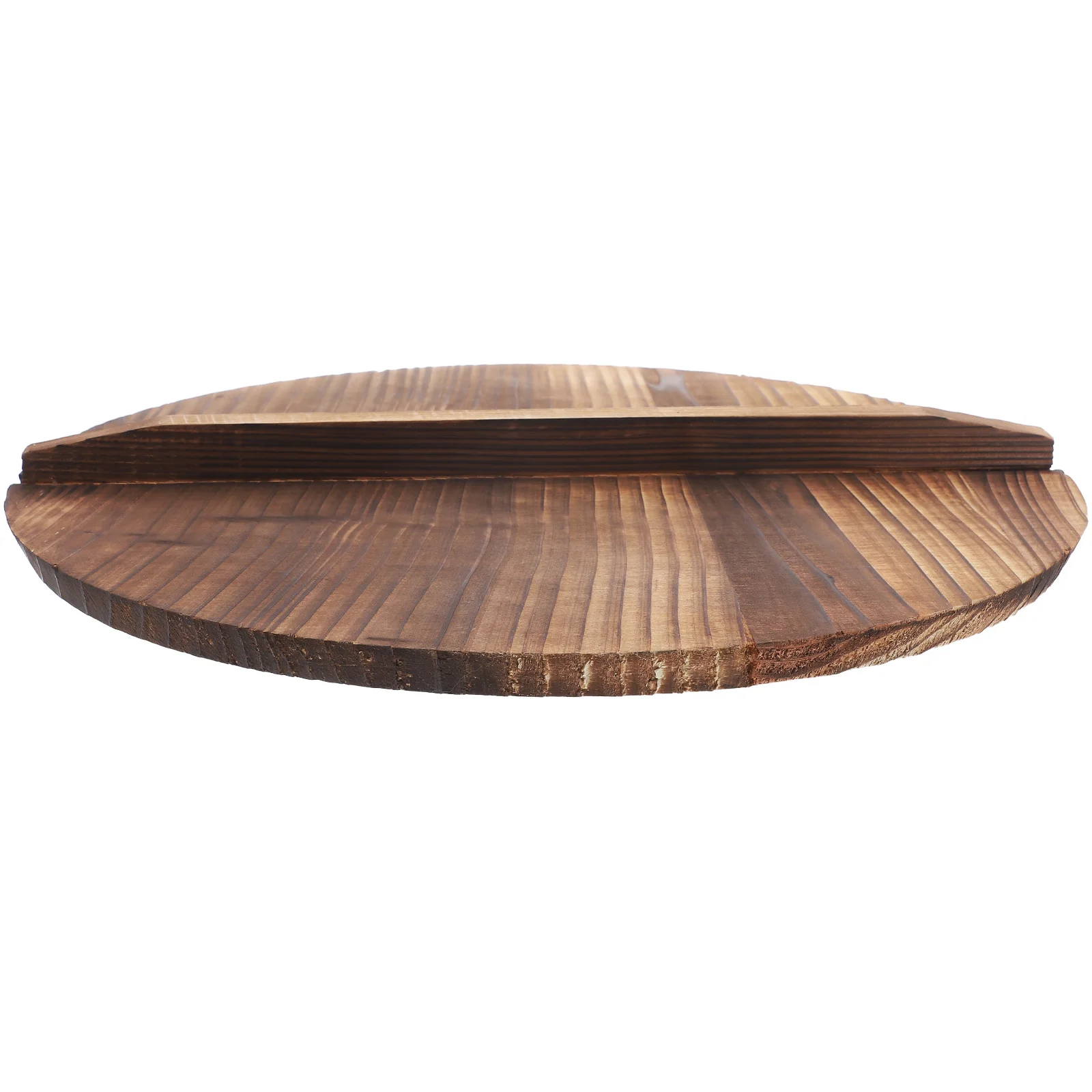 

1pc Wooden Wok Cover 14 Inch Thick Anti Oil Splashing Lid For Frying Protector Kitchen Tool Household Cookware