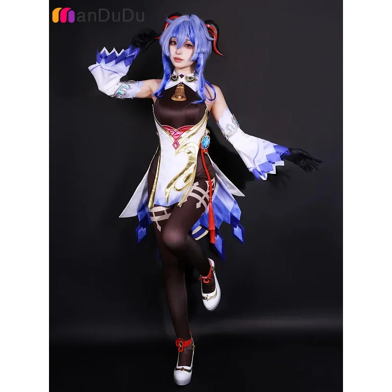 

qq34Game GenshinImpact Ganyu 3D Косплей Костюм Ролевая игра Comic Con Платье Хэллоуин Парики Анимационный реквизит