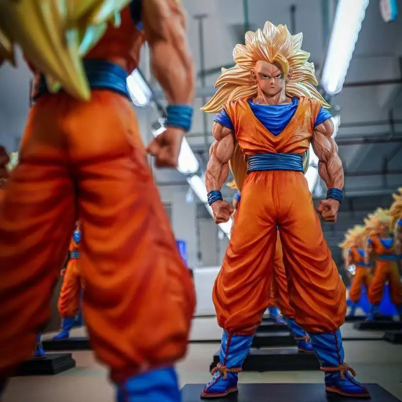 ฟิกเกอร์ดราก้อนบอล โกคู ซูเปอร์ไซย่า 3 ขนาด 34 ซม. ของสะสมจาก JT ผลิตจาก PVC สำหรับตกแต่งโต๊ะทำงาน ของขวัญวันเกิด ของเล่น ฟิกเกอร์อนิเมะซูเปอร์ไซย่า 3