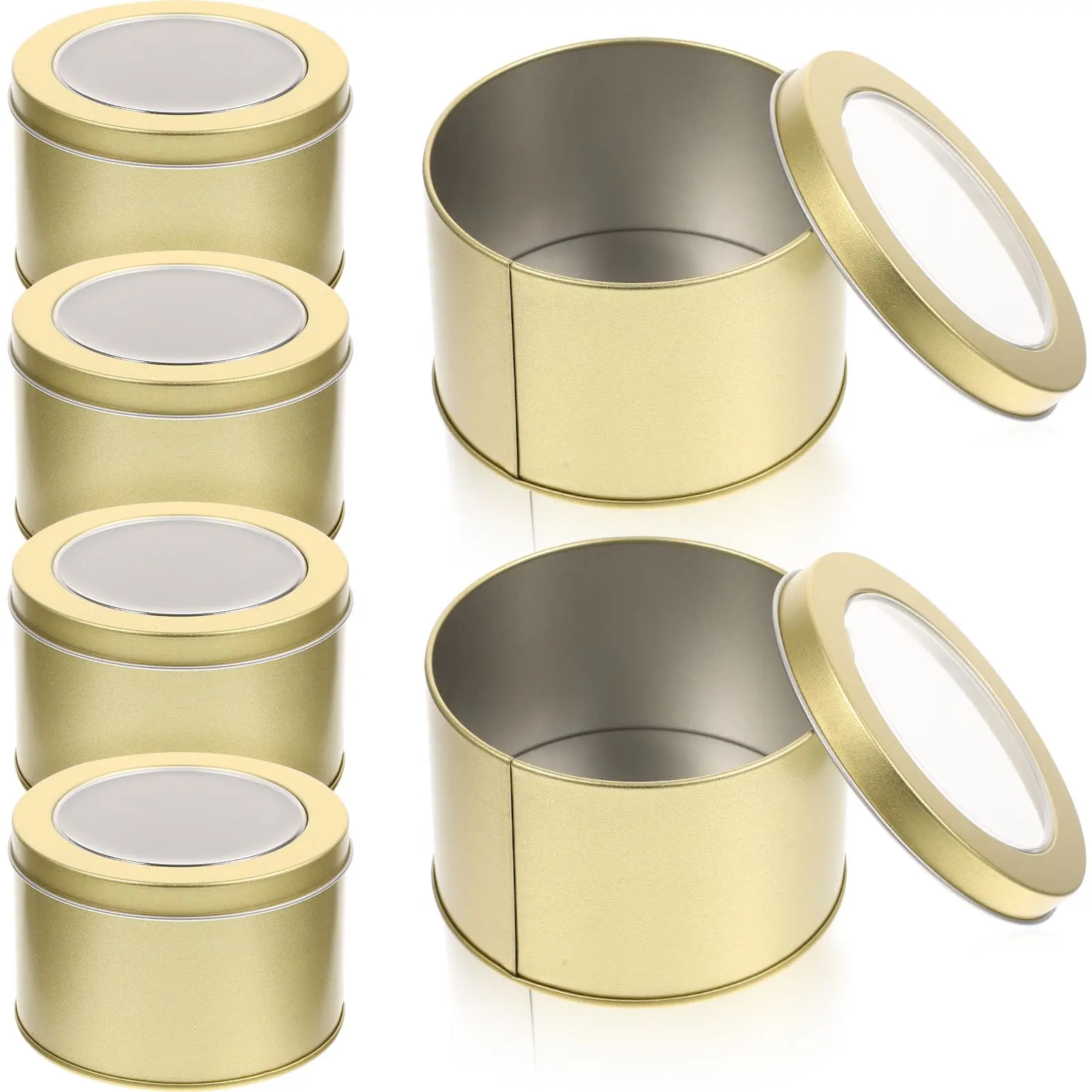 

6 Pcs Modern Flower Pot Planting Pots for Indoor Plants Outdoor Succulents Metal Tinplate Little