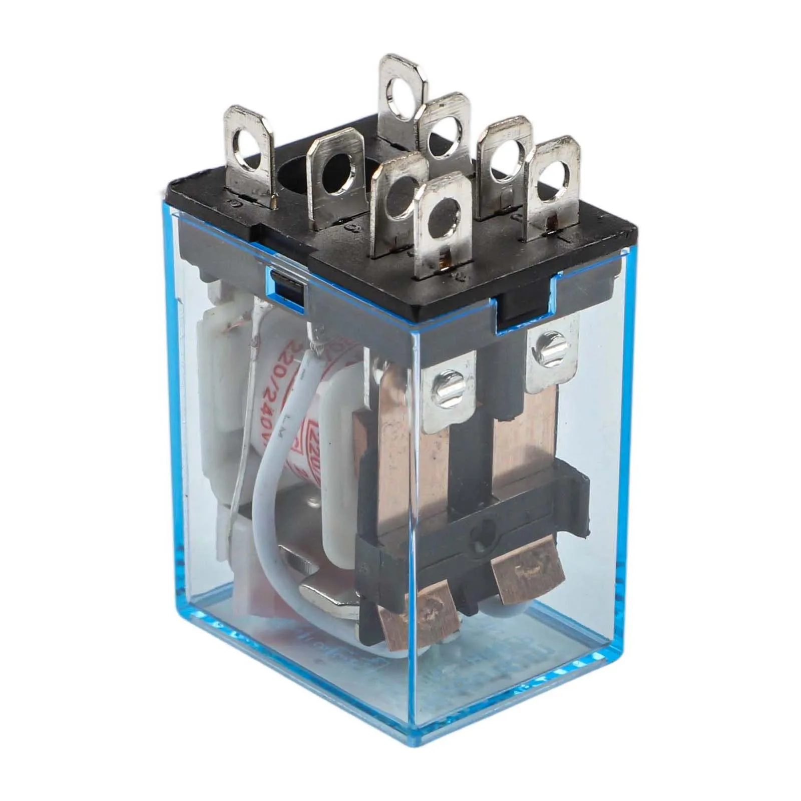 LY2NJ DIN السكك الحديدية مرحل كهرومغناطيسي صغير مع DC12V/24V/AC24V/110V/220V لفائف الطاقة 8Pin المقبس قاعدة وشملت