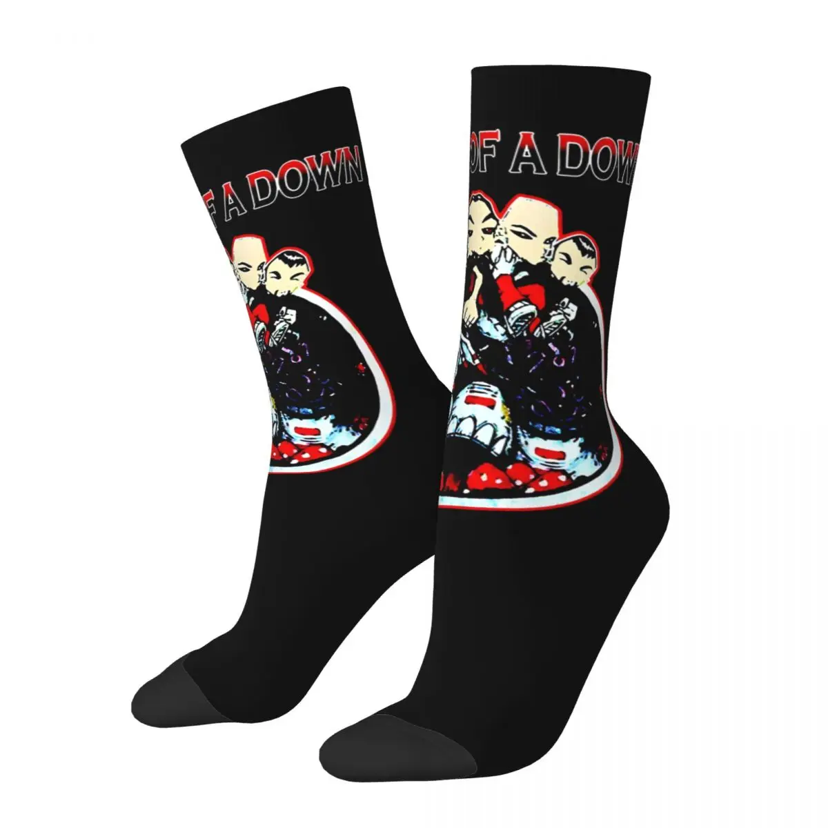 Remarkable Men's Socks Retro Harajuku   System Of A Down Street Style Novelty Seamless Crew Sock