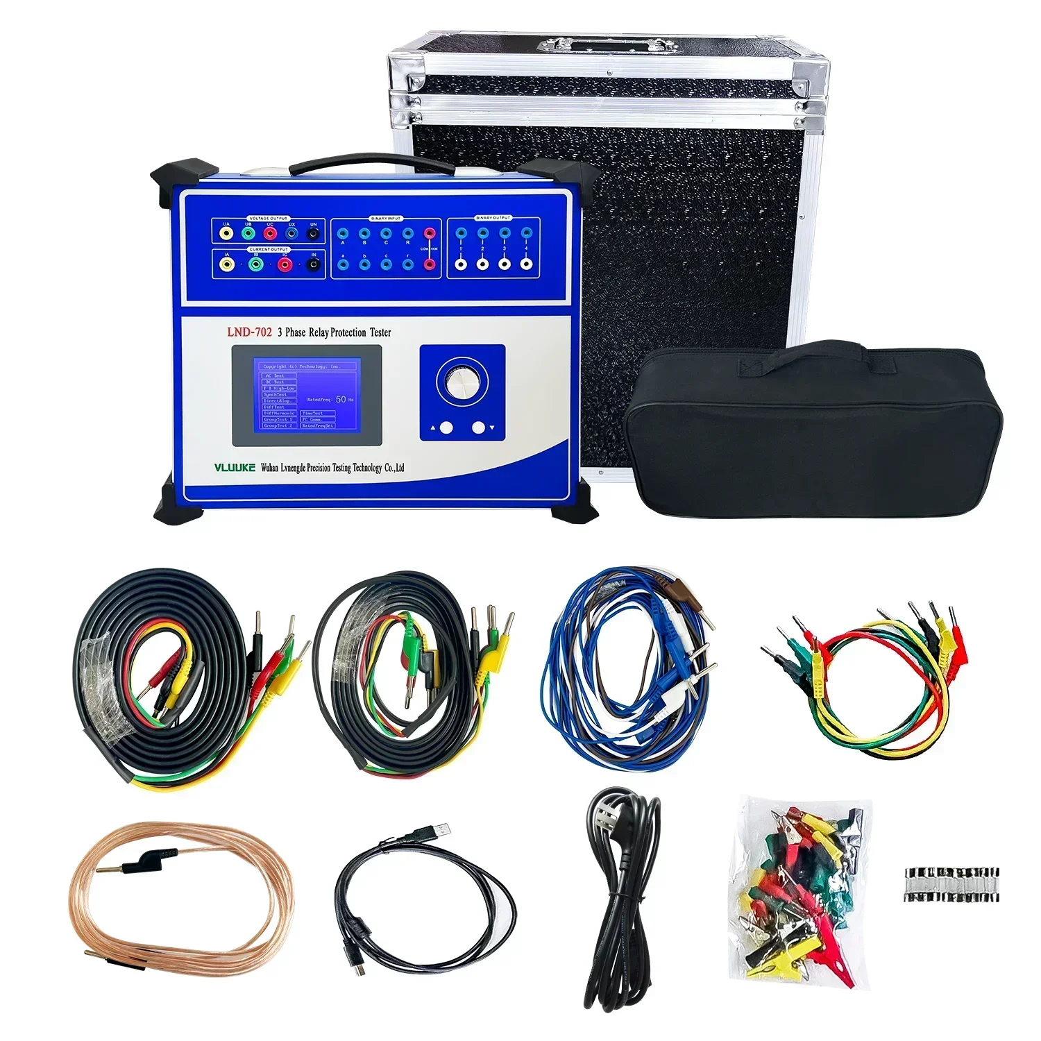 VLUUKE LND-702 3 Phase Relay Protection Tester Three Phase Secondary Current Injection Relay