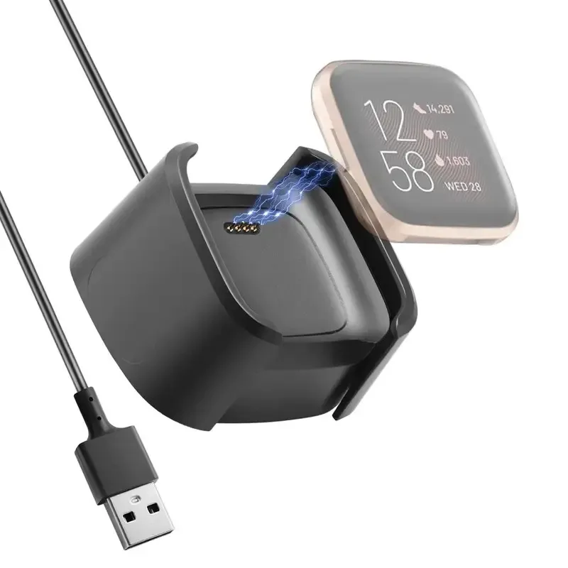 

Smart Watch Charger For Fitbit Versa 2 USB Fast Charging Cable Rack