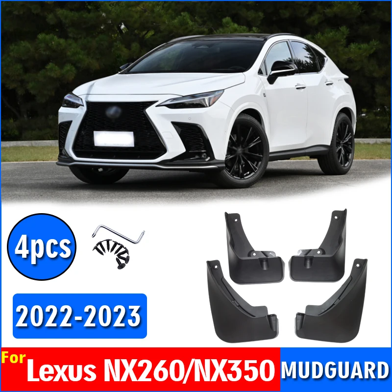 

FOR Lexus NX NX260 NX350h 2022 2023 Mudguard Fender Mud Flap Guards Splash Mudflaps Car Accessories Auto Styline Front Rear 4pcs