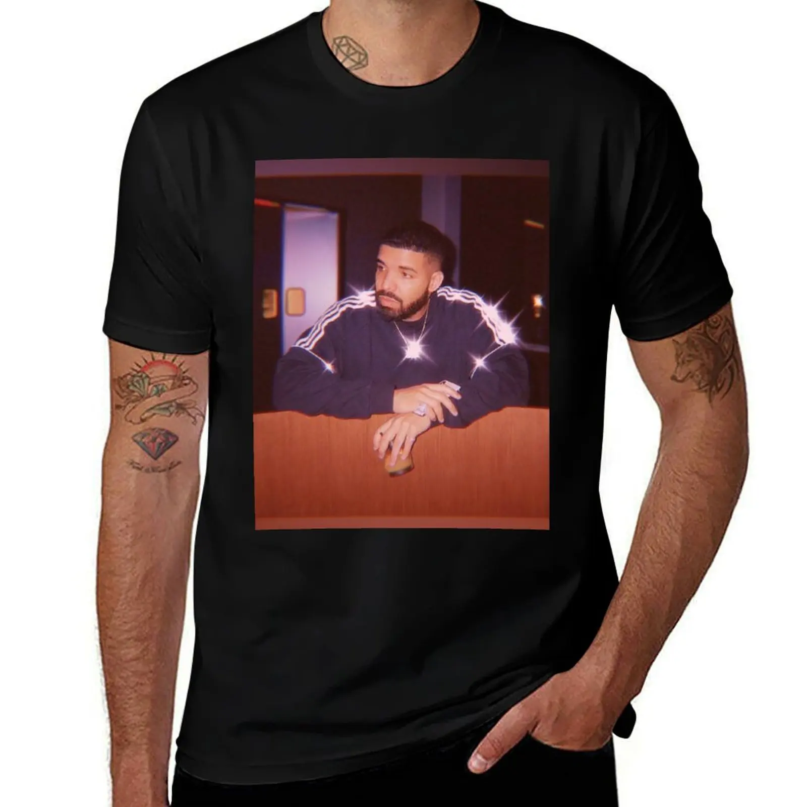 drake bling T-Shirt Casual Breathable Short Sleeve Top T-Shirt