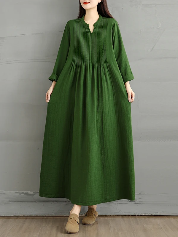 

Винтажное свободное длинное платье Sve Dr, женская двухслойная юбка длиной до колена, платье трапециевидной формы с высокой талией и V-Ne