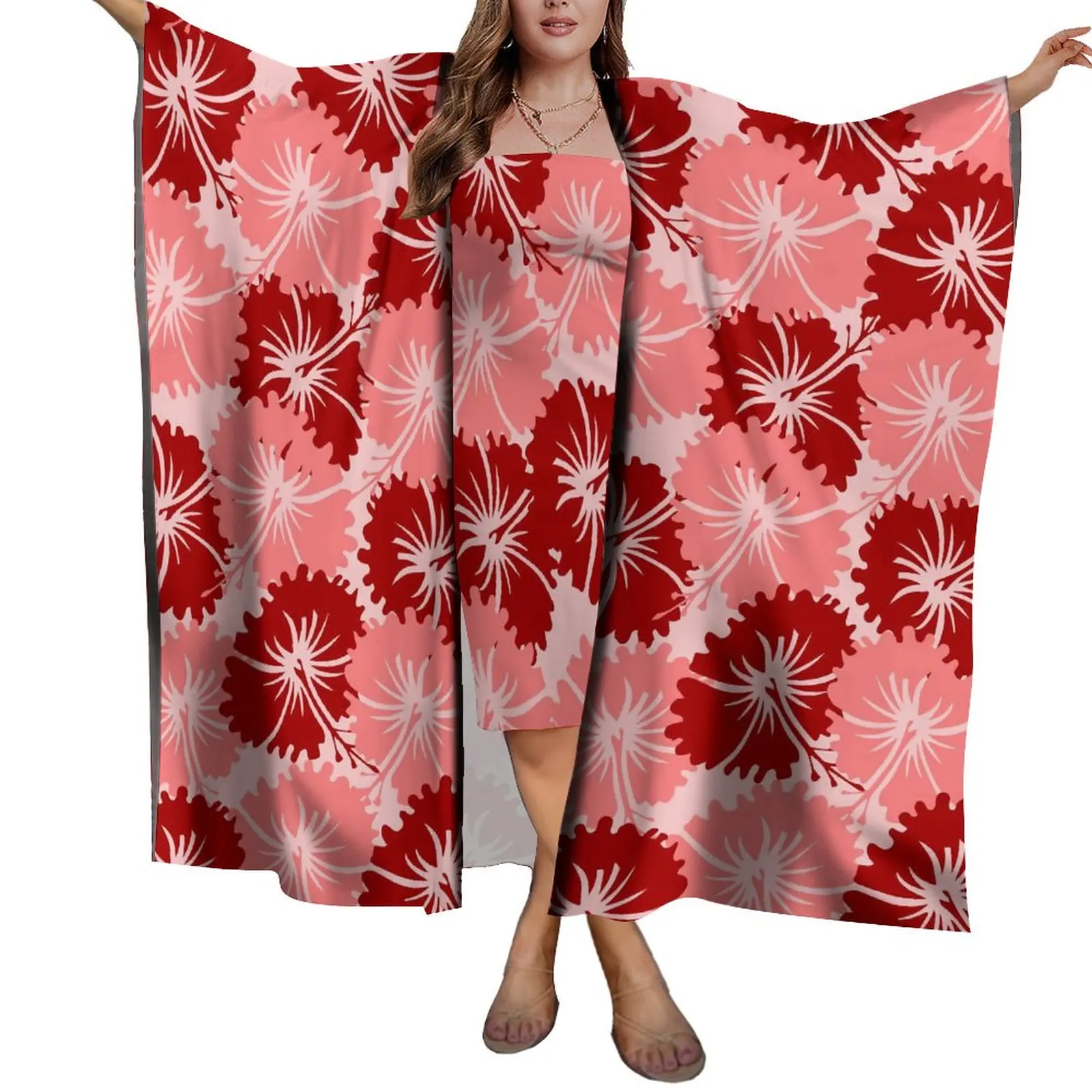 

High Quality Print Polynesian Samoan Tribal Womens Beach Sunscreen Shawl Beach Sarong Scarf Lady Lightweight Sarong Dress Set